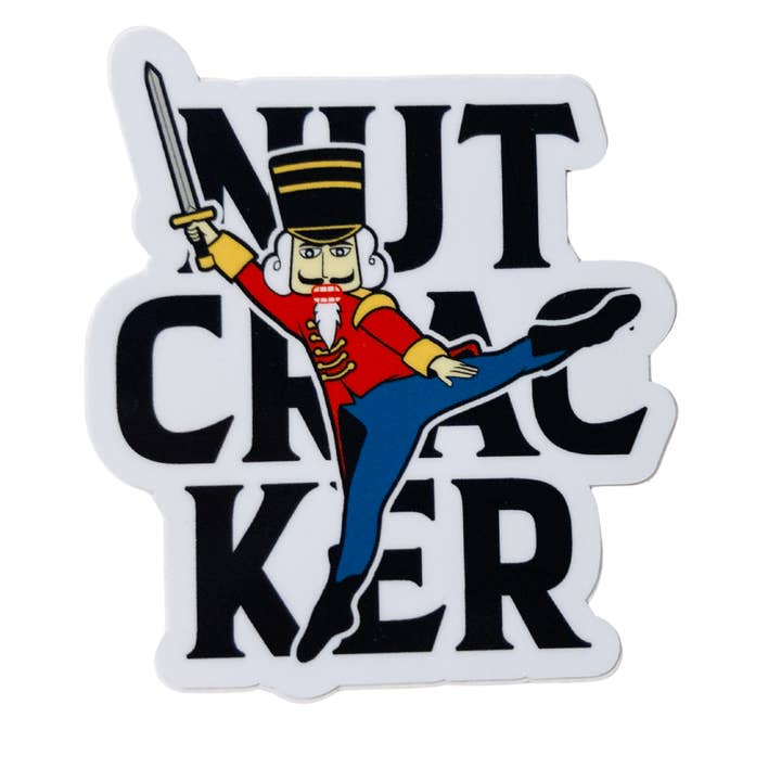 Nutcracker Dancing Soldier Vinyl Sticker, 2.6" x 3" for wholesale by Denali & Co.