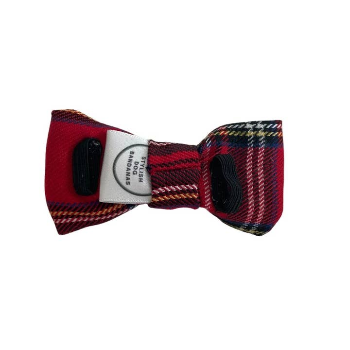 Stylish Dogs - Collars, Leads BowTies, Bandanas – wholesale Fluga - Hund – Regal Röd Tartan Hund Fluga