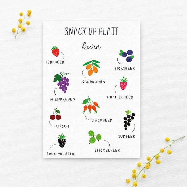 Carte postale « Snack up Platt - Bières » pour la vente par OHØJ Papeterie