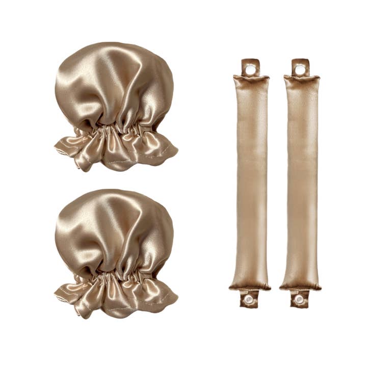 HoneyLux - Wholesale Hair Curlers - Organic Silk Heatless Curlers - Champagne