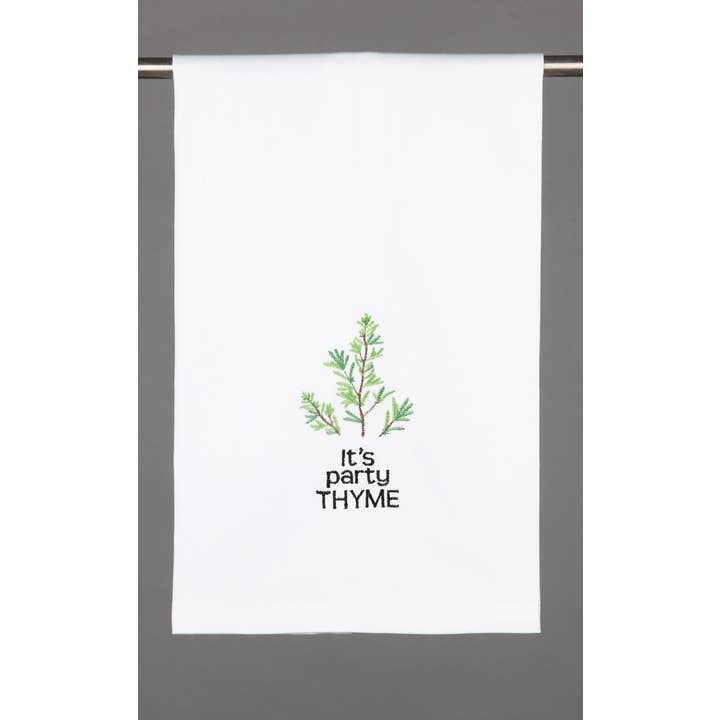 It's Party Thyme Kitchen Towel for wholesale by Peking Handicraft
