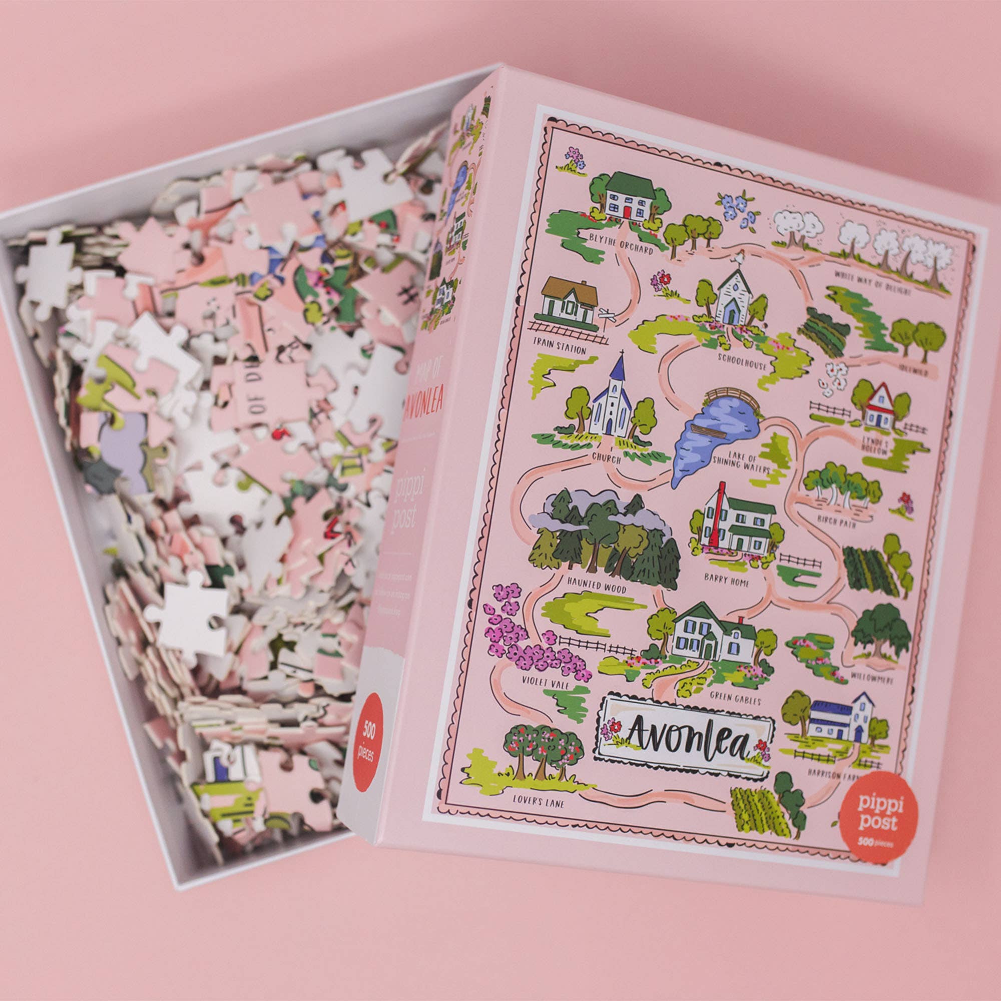 Pippi Post – Engroshandel Puslespil - Børn – Anne fra Grønnebakken - Avonlea kort puslespil med 500 brikker6