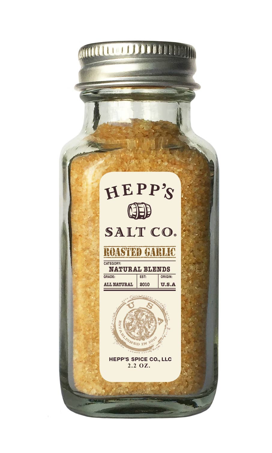 Roasted Garlic Sea Salt for wholesale by HEPP'S Salt Co.
