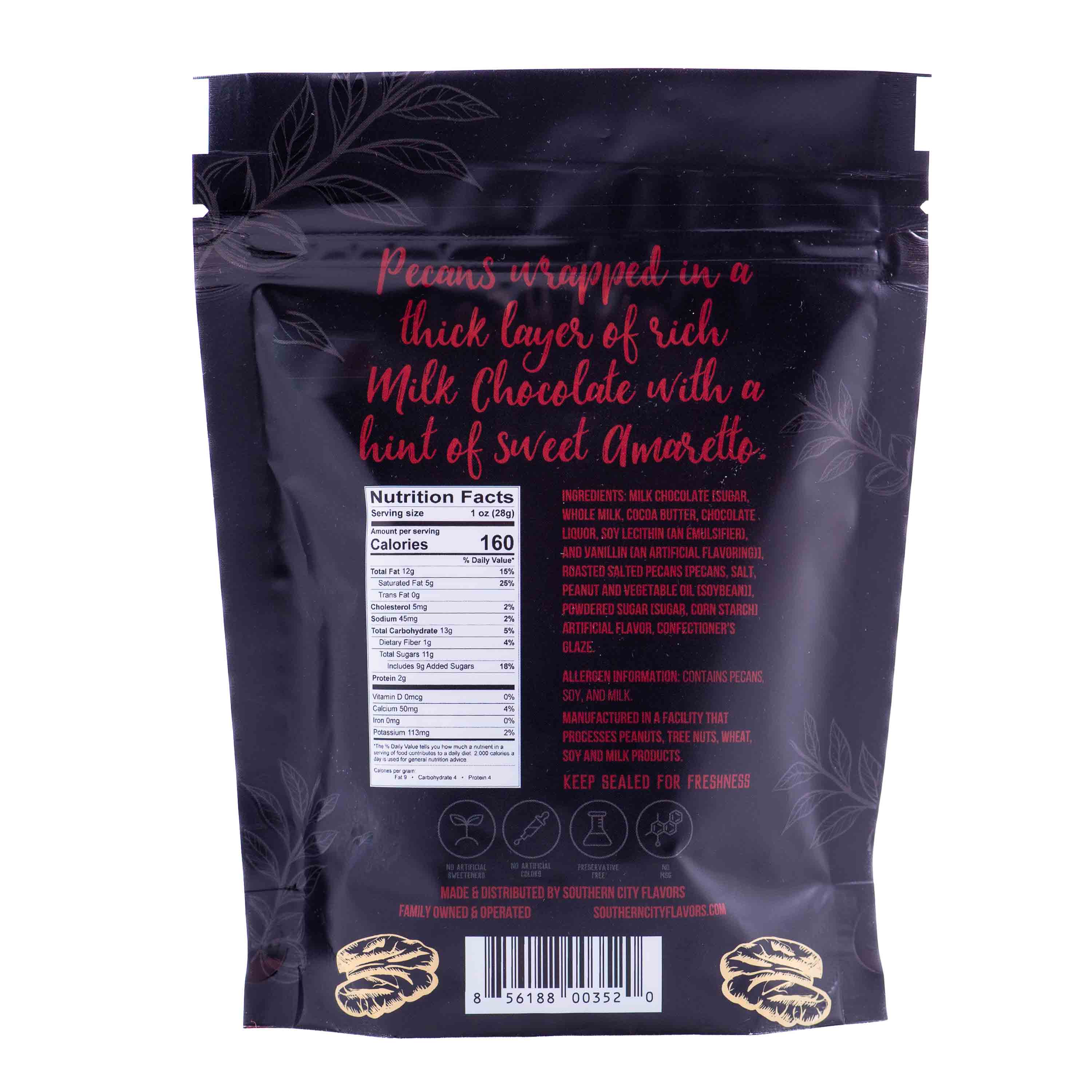 Southern City Flavors - Wholesale Chocolate Covered Sweets - Amaretto Chocolate Pecans1