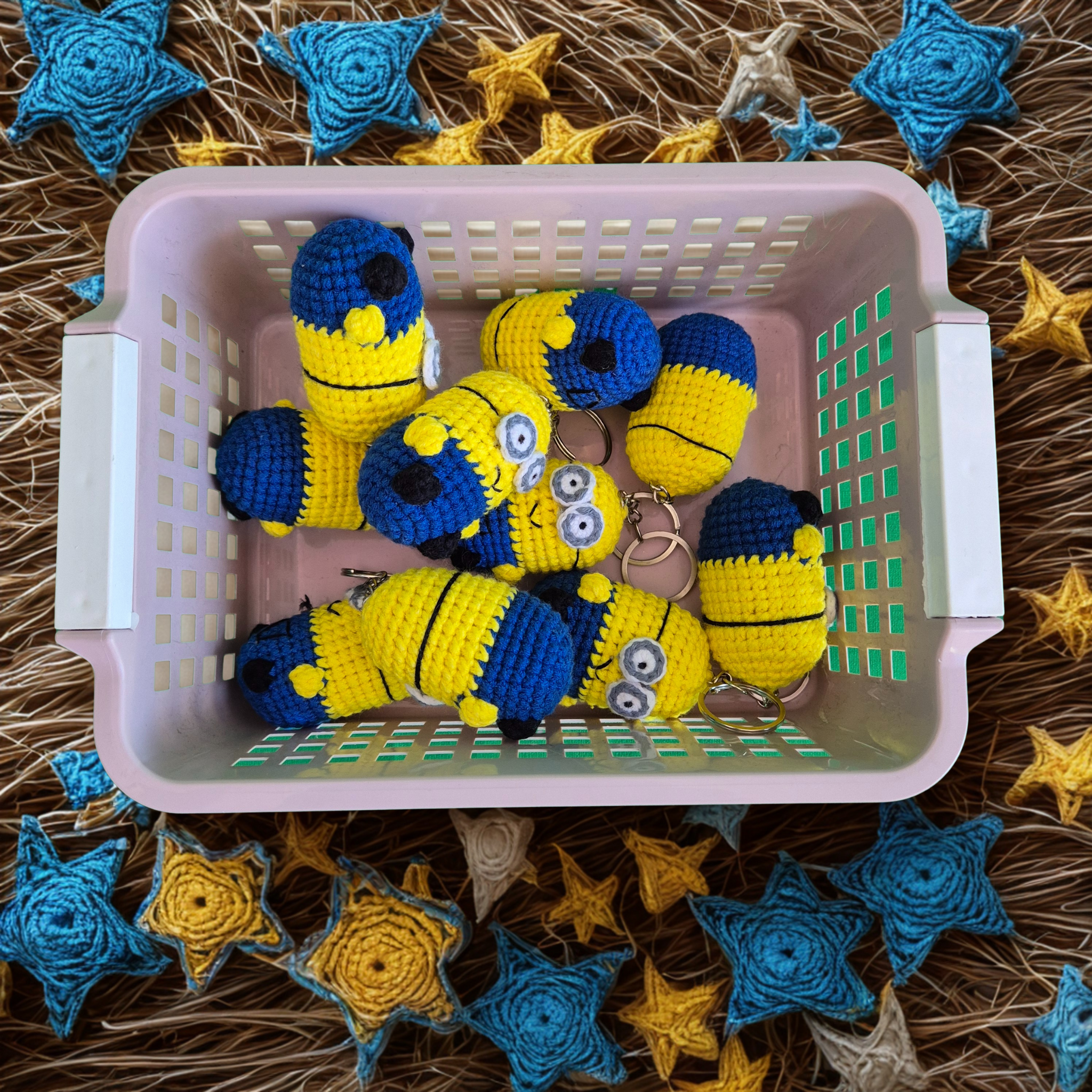 despinacrafting - Vente Porte-clés – unisexe - Porte-clés Minion au crochet, jouet amigurumi en peluche1