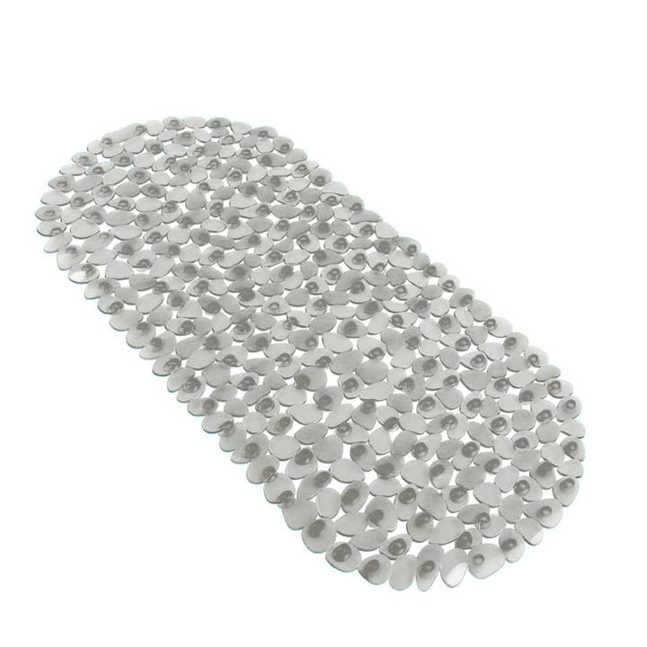 home mart goods - Wholesale Bath Mat Set - Grey Stone Pebbles Vinyl Non-Slip Bathtub Shower Mat