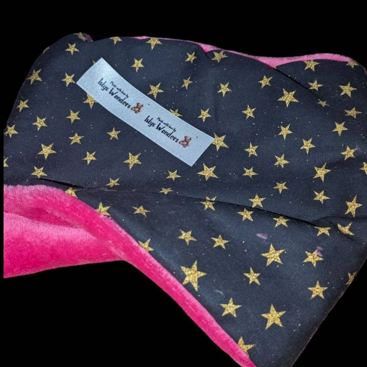Black and Pink Star Comforter Baby Blanket, Super Soft! for wholesale by Islys wonders