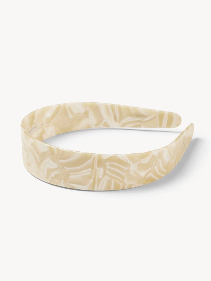 Wide Headband in Ivory for wholesale by MACHETE