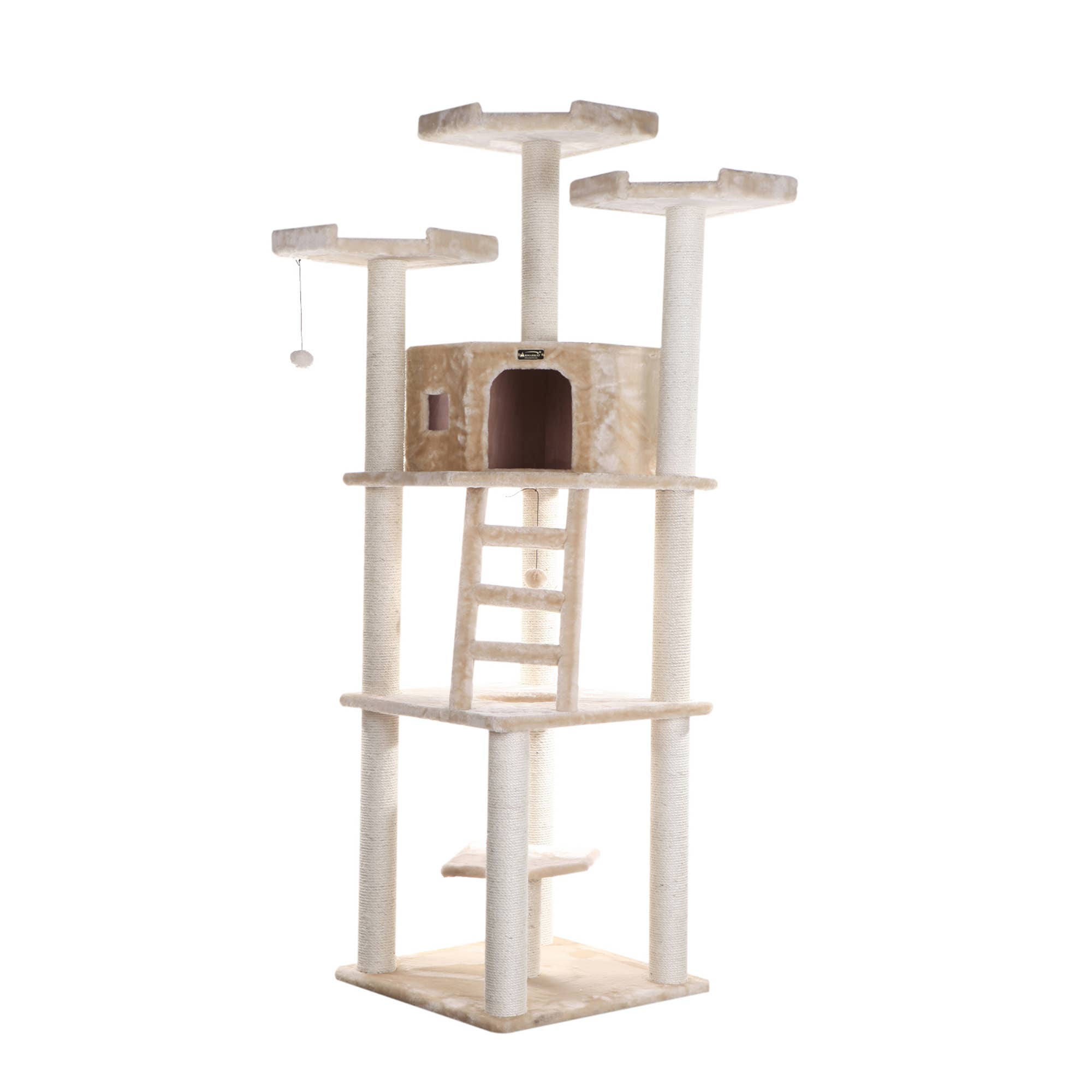 Armarkat - Wholesale Pet Scratcher - Cat - Armarkat Multi-function Real WOOD Cat Tower Beige3
