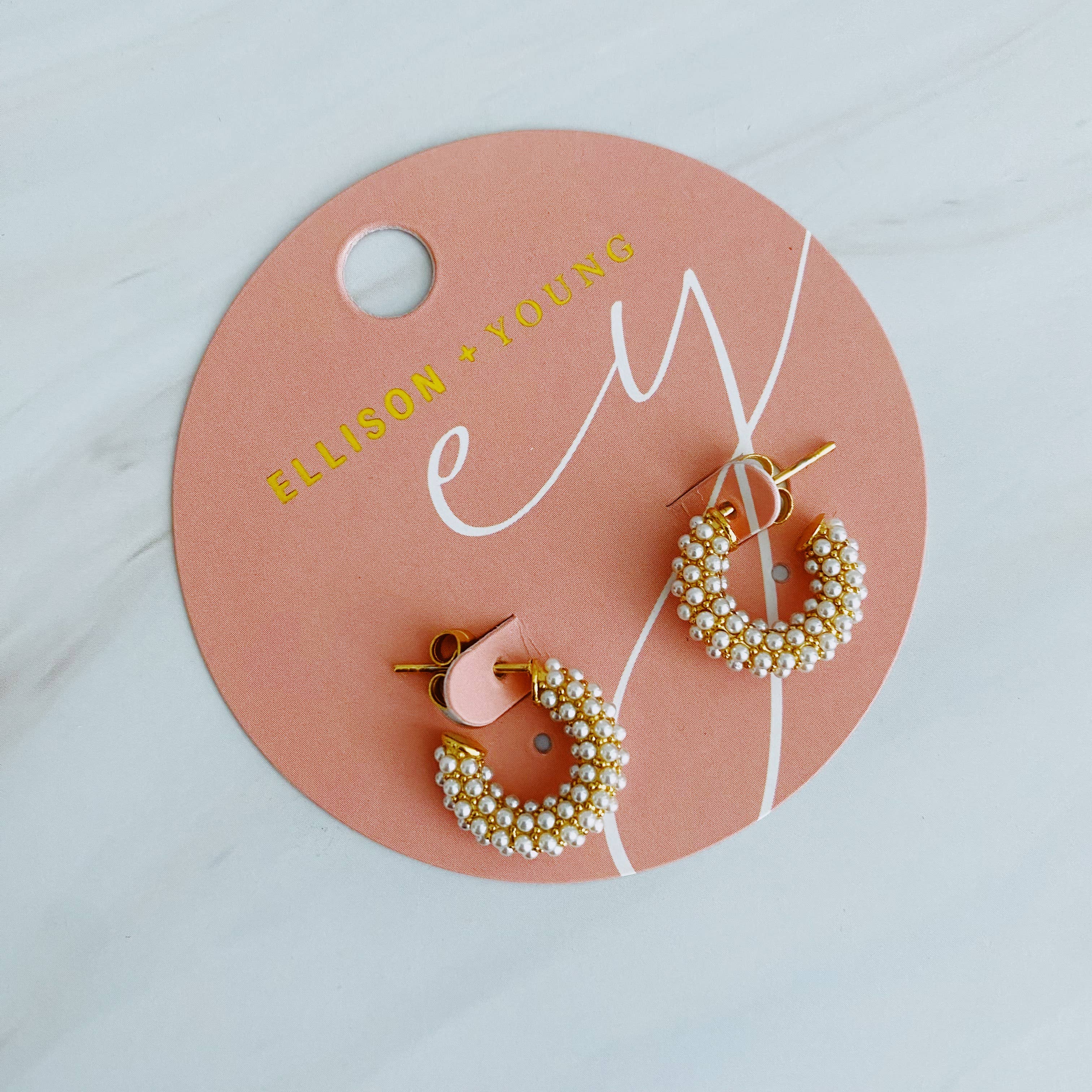 Wholesale Mini pearls Mini Hoop Earrings for your store - Faire