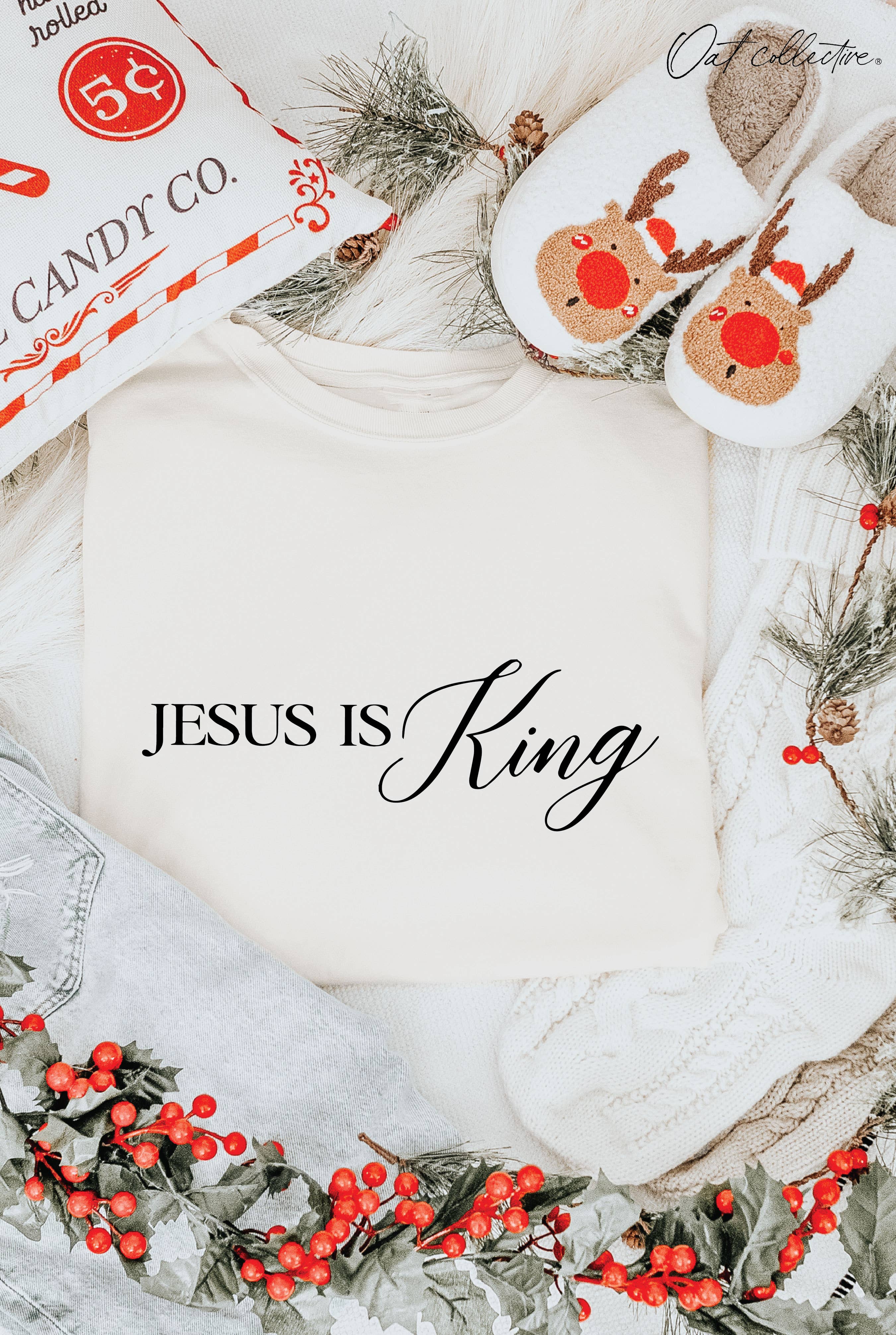 OAT COLLECTIVE - Wholesale Screen Printed T-Shirt - Women's - JESUS IS KING Graphic T-shirt 3