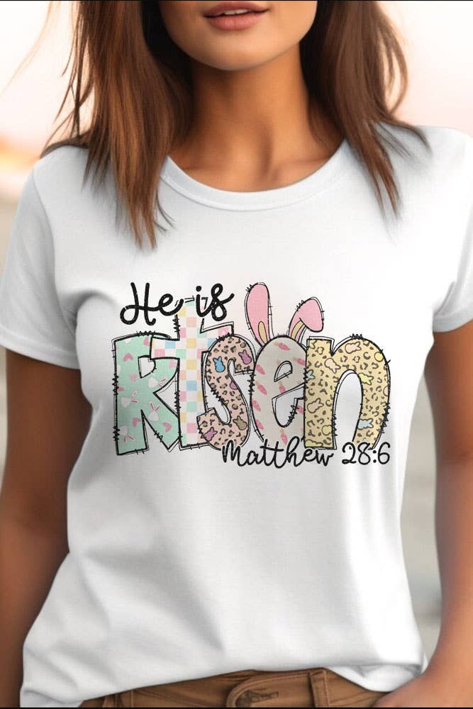 Top Avenue – wholesale Screen printed t-shirt – Women′s – He Is Risen Easter, Unisex Round Neck T-Shirt7