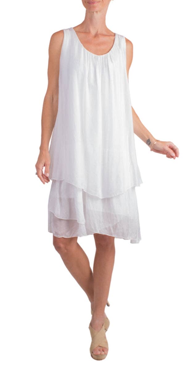 Gigi Moda - Wholesale Dress - Women's - Sleeveless Silk Shift Dress2