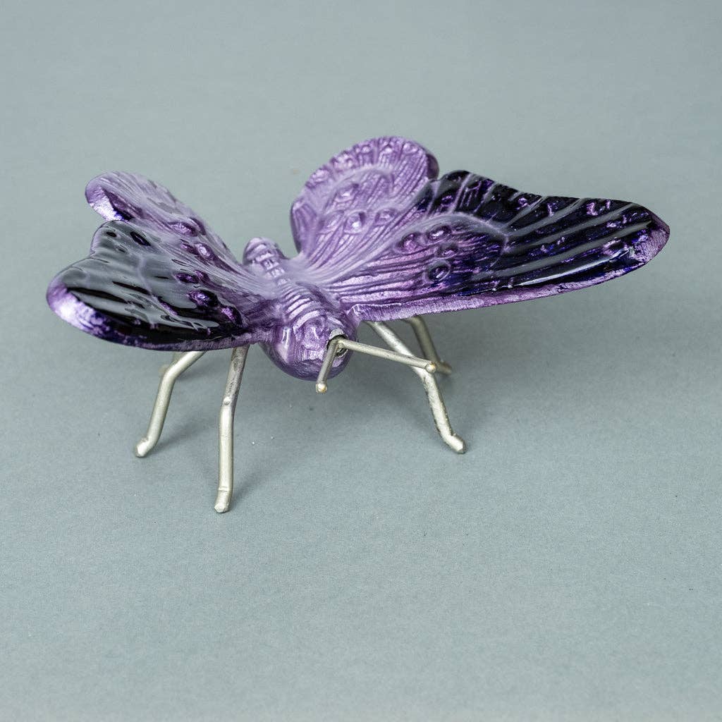Tilnar Art - Wholesale Decorative Figurine - Brushed Purple Butterfly Large 19 cm1