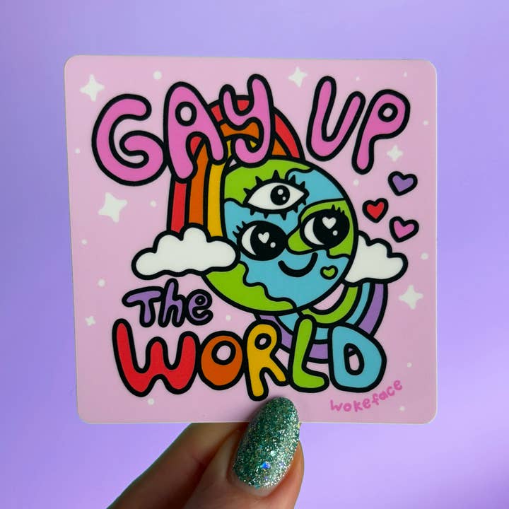 Wokeface – wholesale Klistermärke – Klistermärke - Bög Upp Världen1