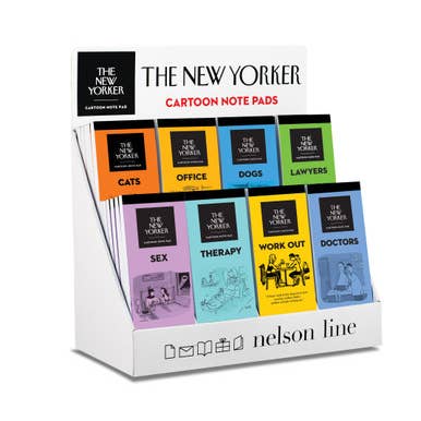 Nelson Line - Wholesale Everyday Greeting Card - 6 EACH OF 8 DESIGNS - NEW YORKER NOTEPADS