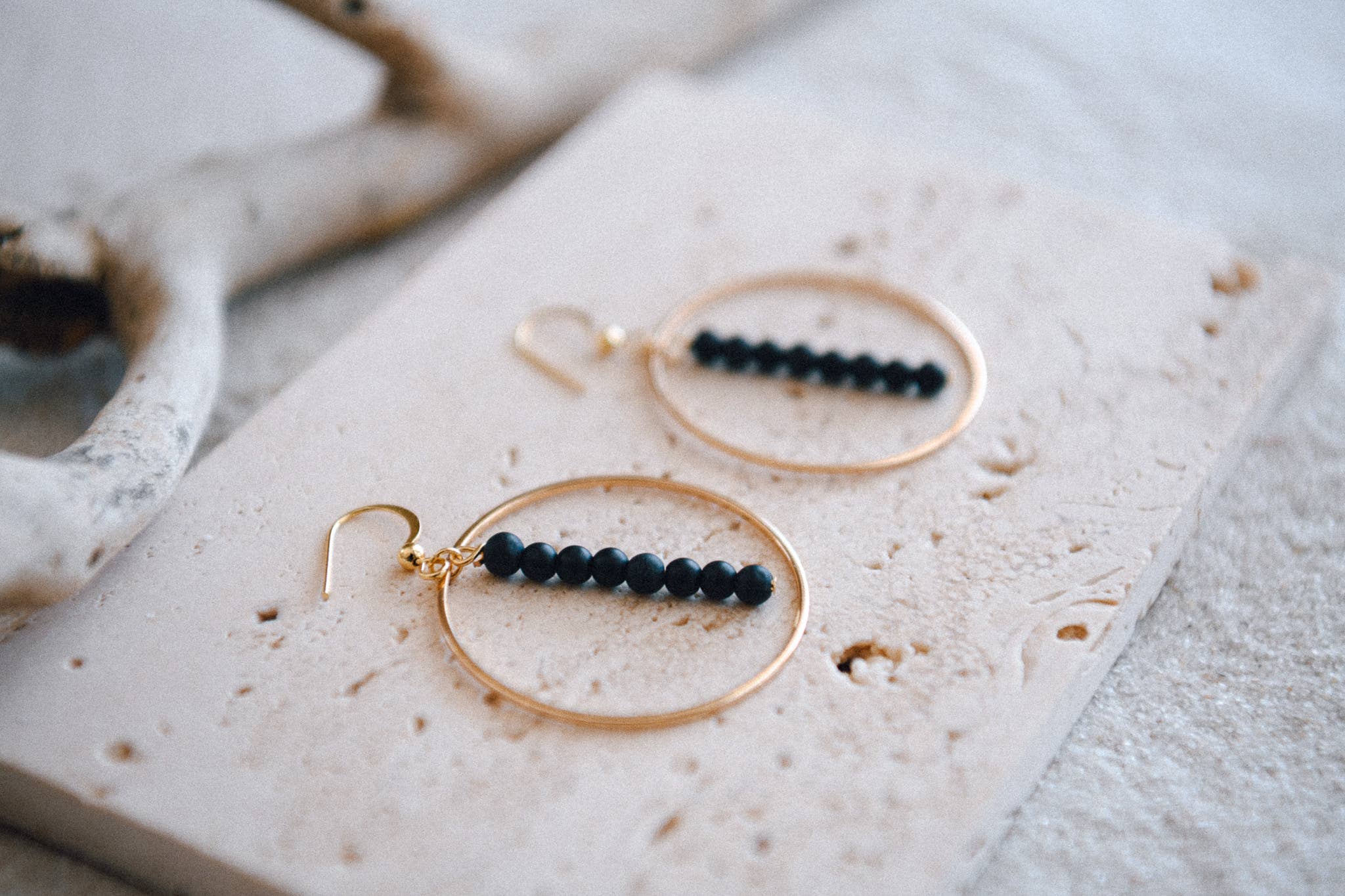 Cecelia Designs Jewelry - Wholesale Dangle Earrings - Gemstone and Gold Plated Drop Hoop Earring 6