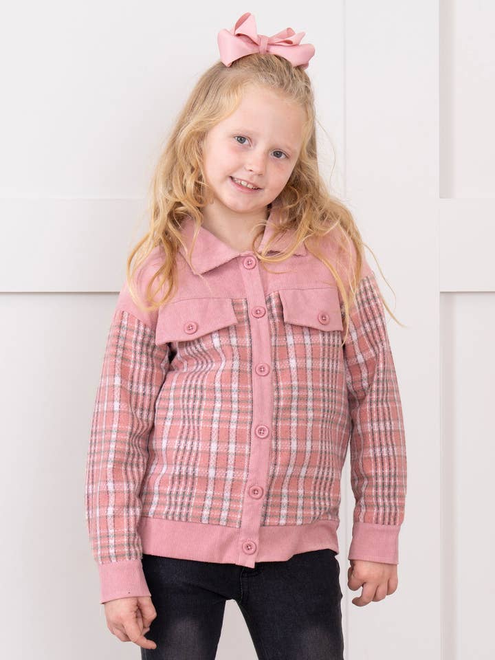 Urban Rose Plaid Jacket for wholesale by Marie Nicole Clothing