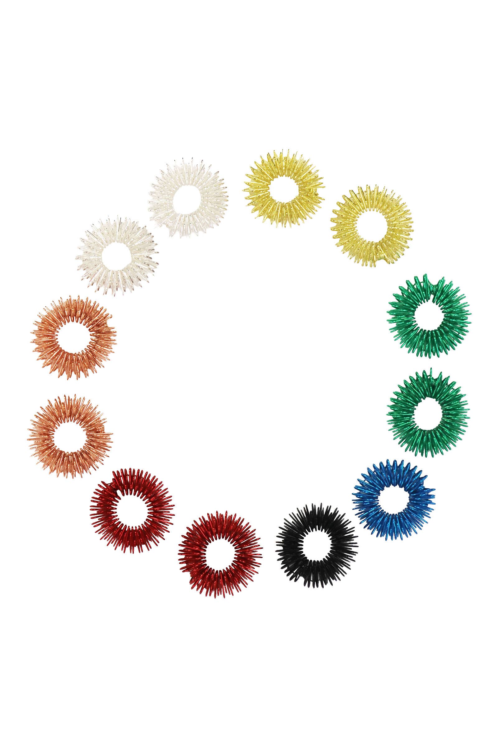 ASSORTED Spiky Acupressure Ring - 144 Pcs / 12 Bags for wholesale on Faire1