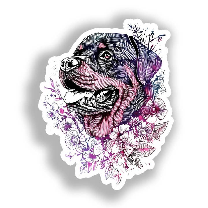 Rottweiler Hund Klistermærke # A018122 for engroshandel hos Yoonek Graphics