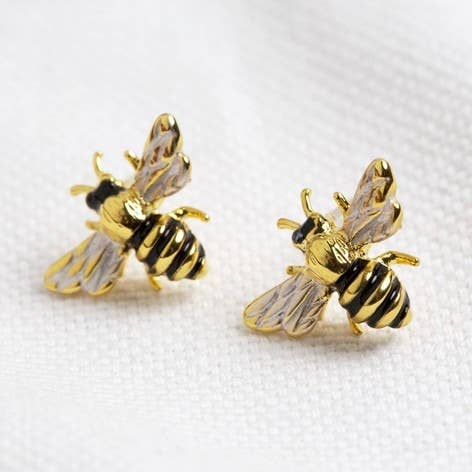 Enamel Bee Earrings for wholesale by Lisa Angel