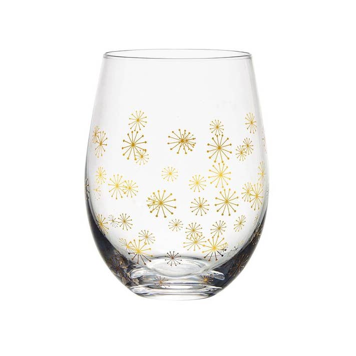 Fitz and Floyd® Mikasa® Pfaltzgraff® - Wholesale Wine Glass - Mikasa Party 18OZ Stemless Glass S4 Brown Bx Pkg
