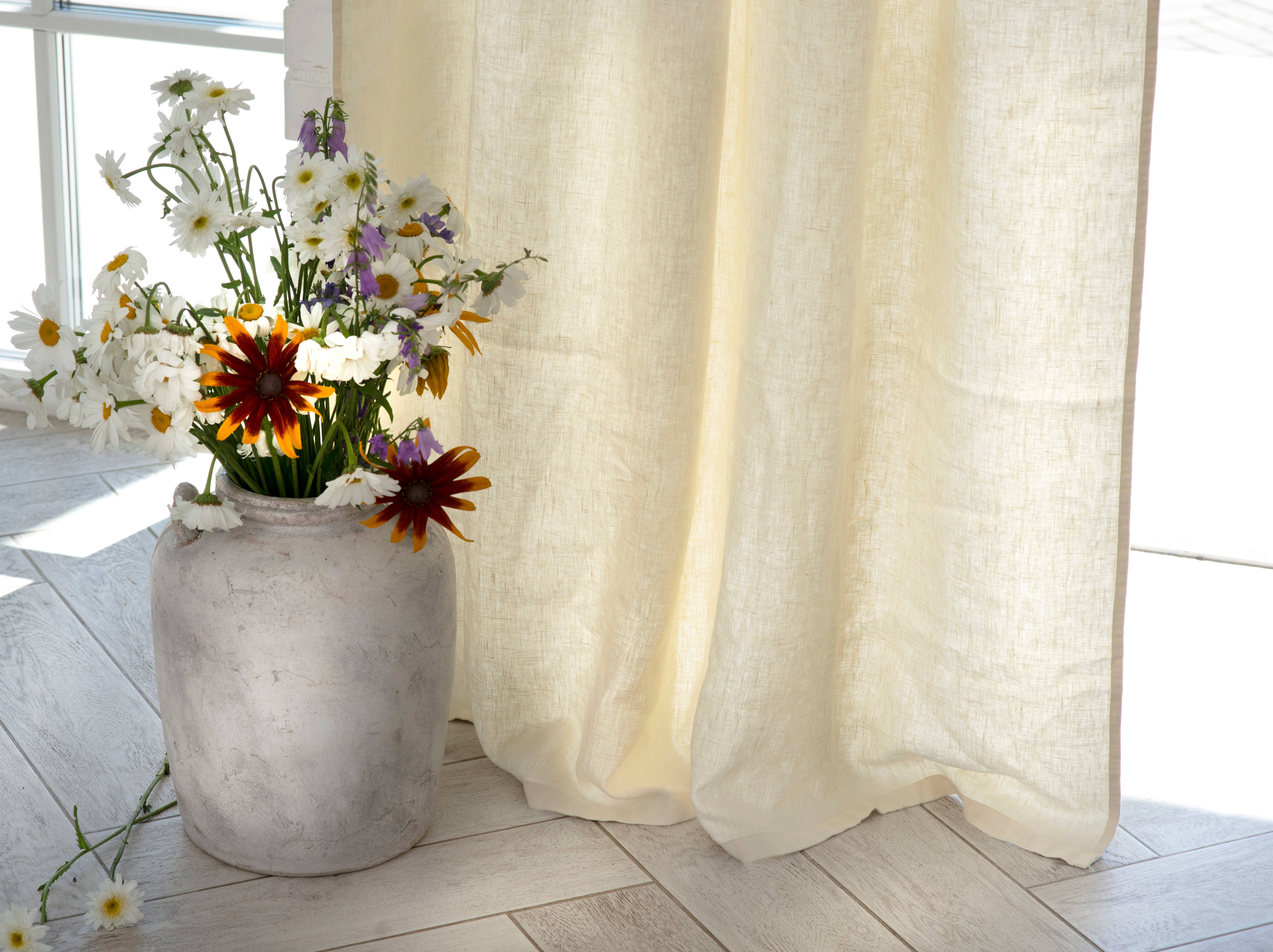 LinenQ – wholesale Curtain – Tie top linen curtains5