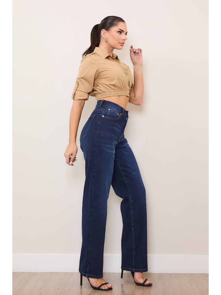 Dark Stone Back to 90s Slim Baggy Jeans for wholesale on Faire
