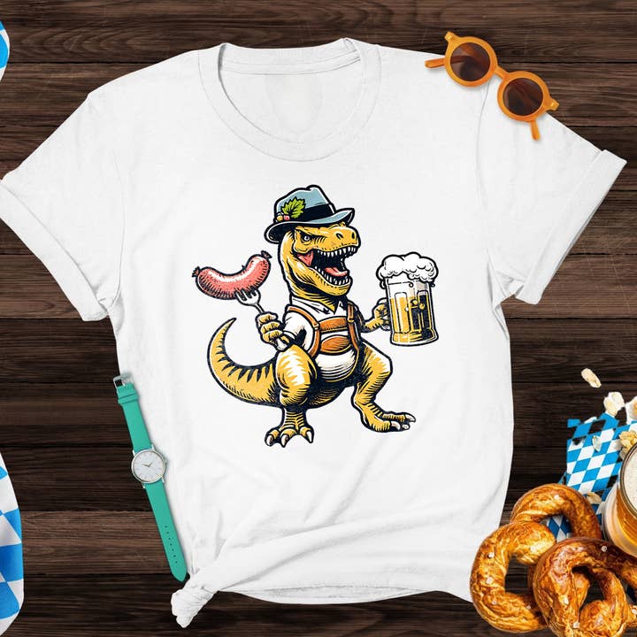 Funny Oktoberfest Dinosaur Shirt, Dinosaur Shirt, Beer Shirt for wholesale by Vivtrek