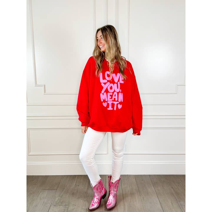Sudadera para Jóvenes y Adultos "Love You Mean It" para venta al por mayor de Poppy & Pine