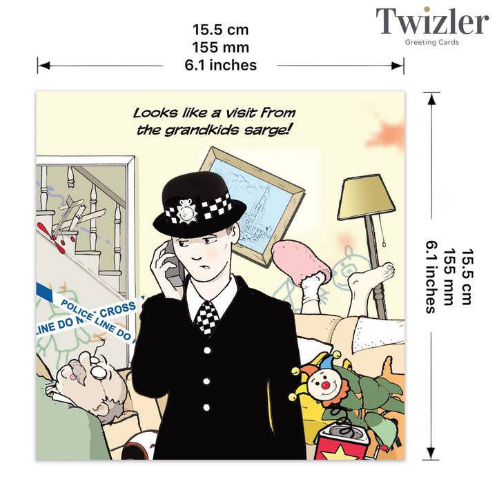 Twizler Ltd – Großhandel Grußkarten für den Alltag – Besuch der Enkelkinder - Funny Card Großeltern2