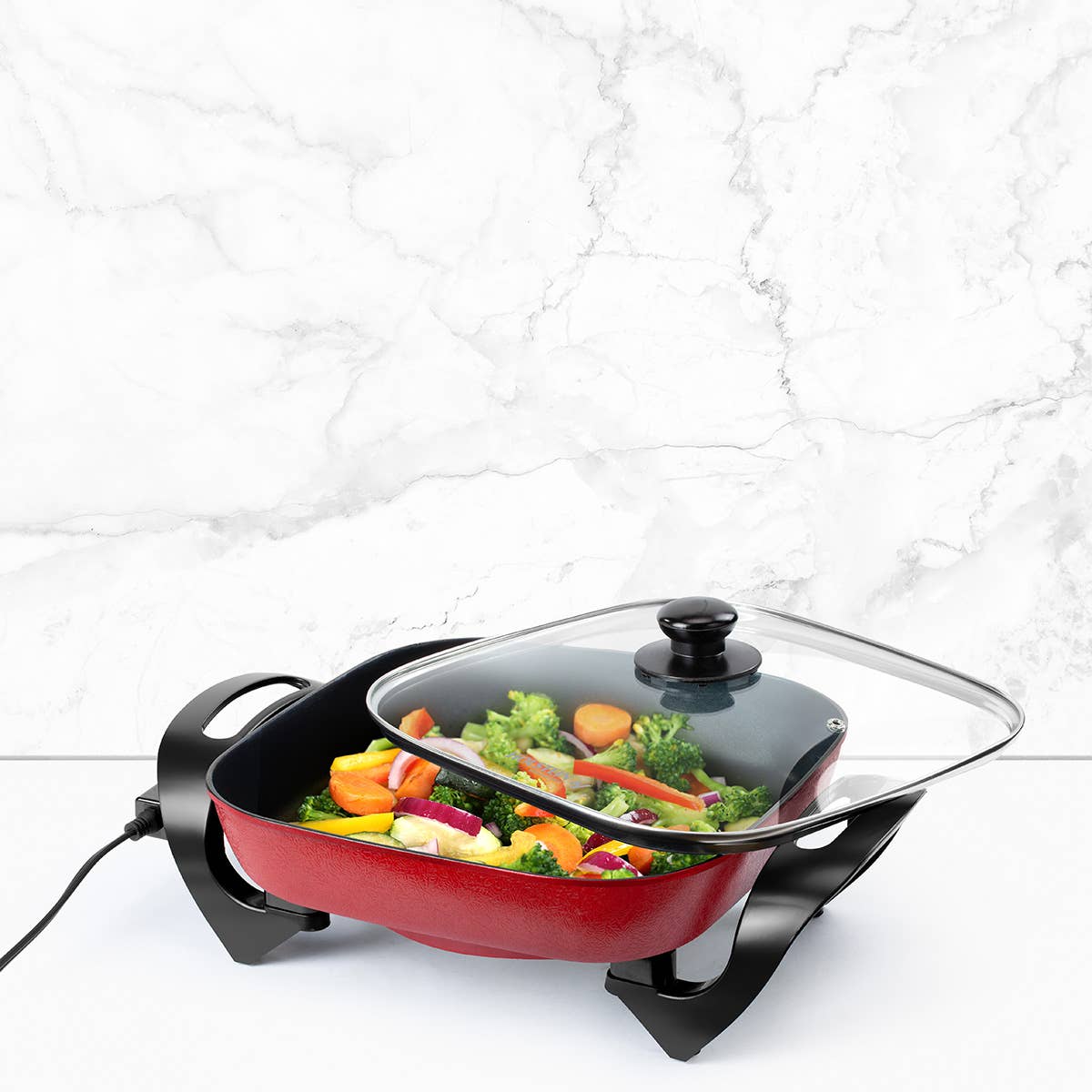 Holstein Housewares - Wholesale Kitchen Appliance - Holstein Housewares 12-inch Non-stick Electric Skillet  5