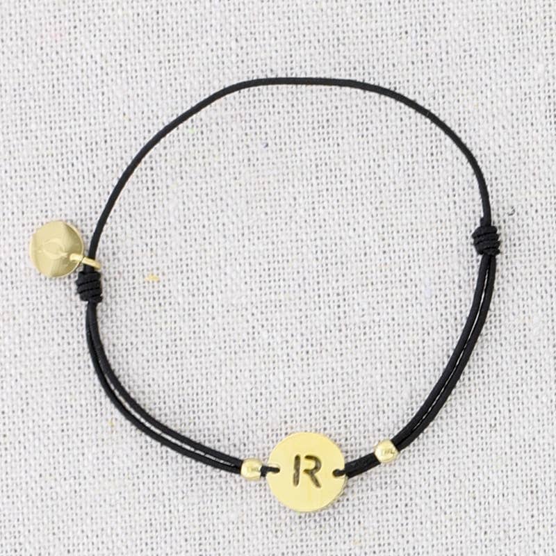 Sonata – wholesale Charm/dangle bracelet – Elastic Bracelet Steel Initial Letter R7