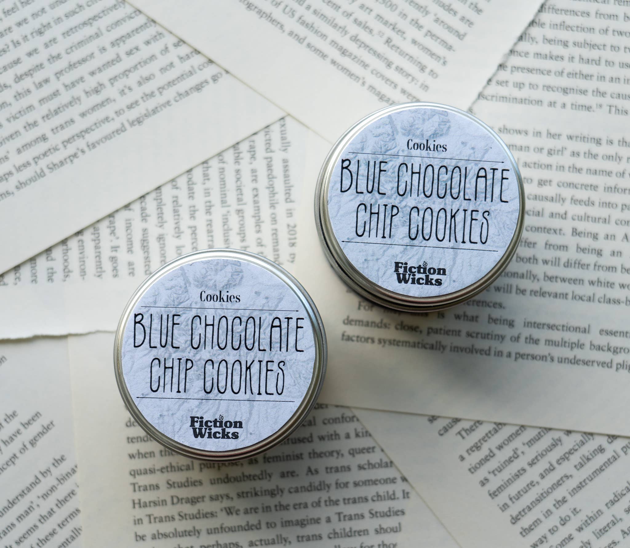 Fictionwicks - Venta al por mayor Velas en tarros - Vela para galletas con chispas de chocolate azul | Galletas con aroma vegano0