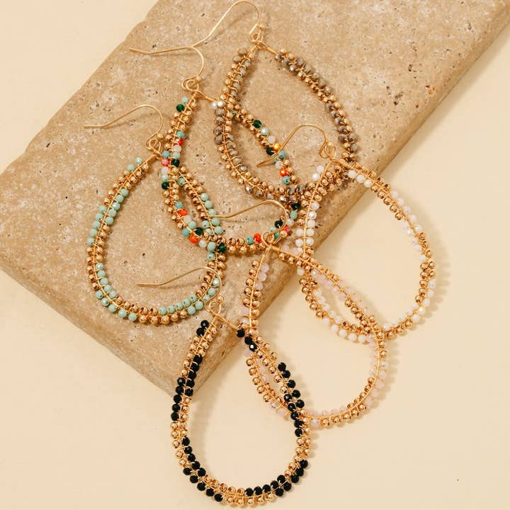 Anarchy Street - Wholesale Dangle Earrings - Mixed Beaded Teardrop Dangle Earrings