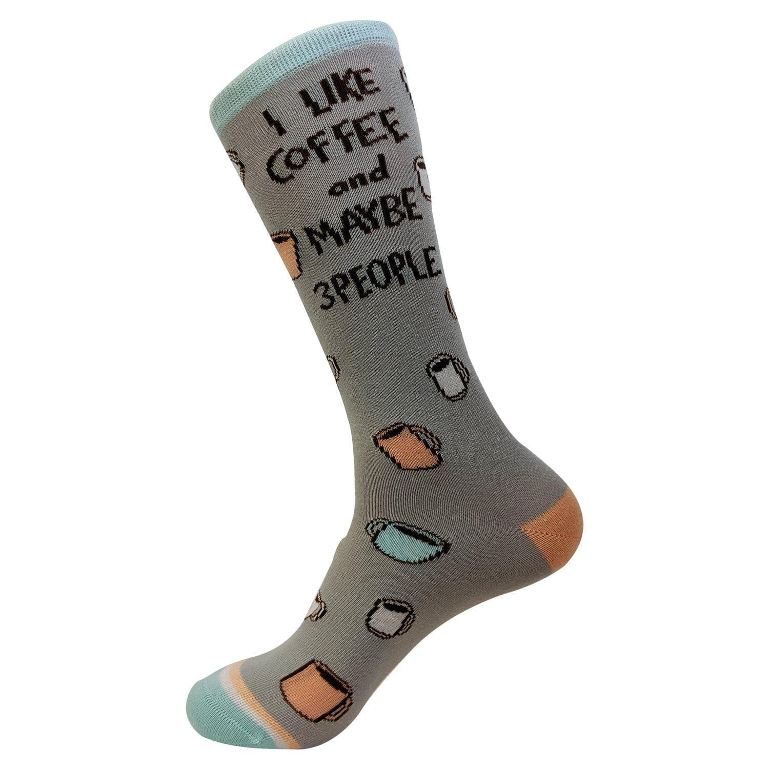 Multi Womens I Like Coffee And Maybe 3 People Socks Coffee Graphic for wholesale on Faire2
