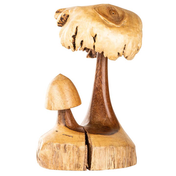 Benjamin International - Wholesale Decorative Tabletop Object - WOODEN DOUBLE MUSHROOMS2