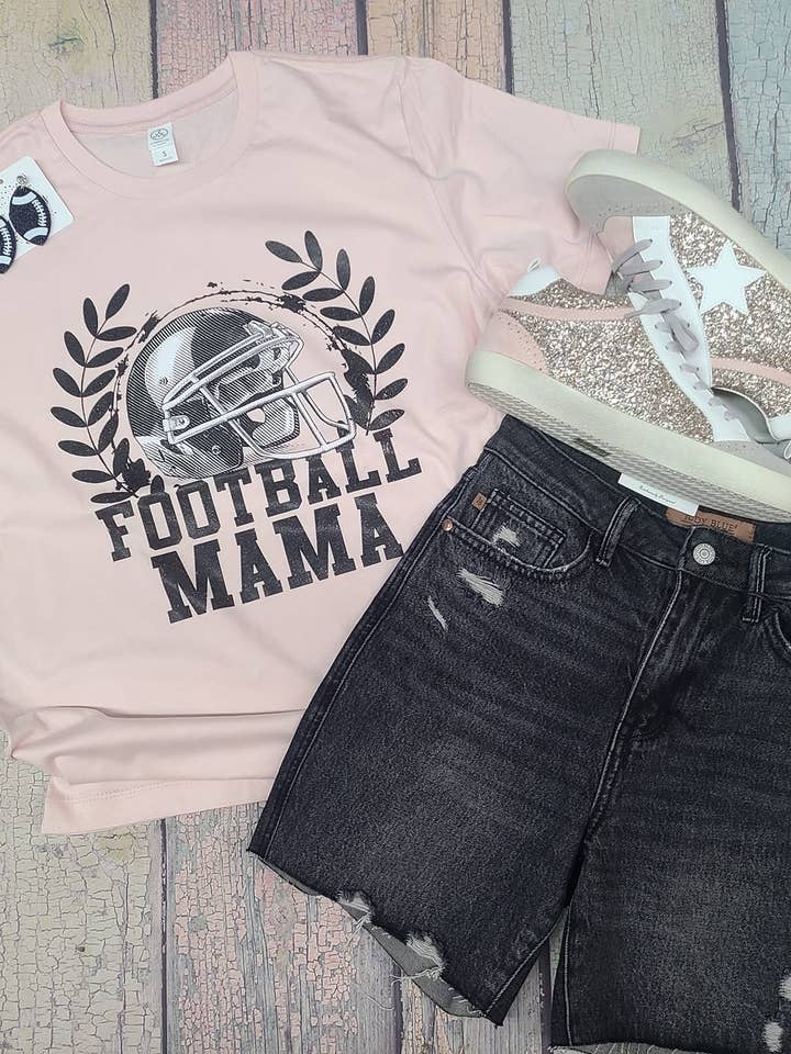 Football Mama Graphic T-Shirt for wholesale by Ranch Swag