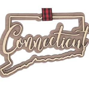 Enfeite de Natal de dupla camada para casa em Connecticut por atacado de Woodlander Workshop