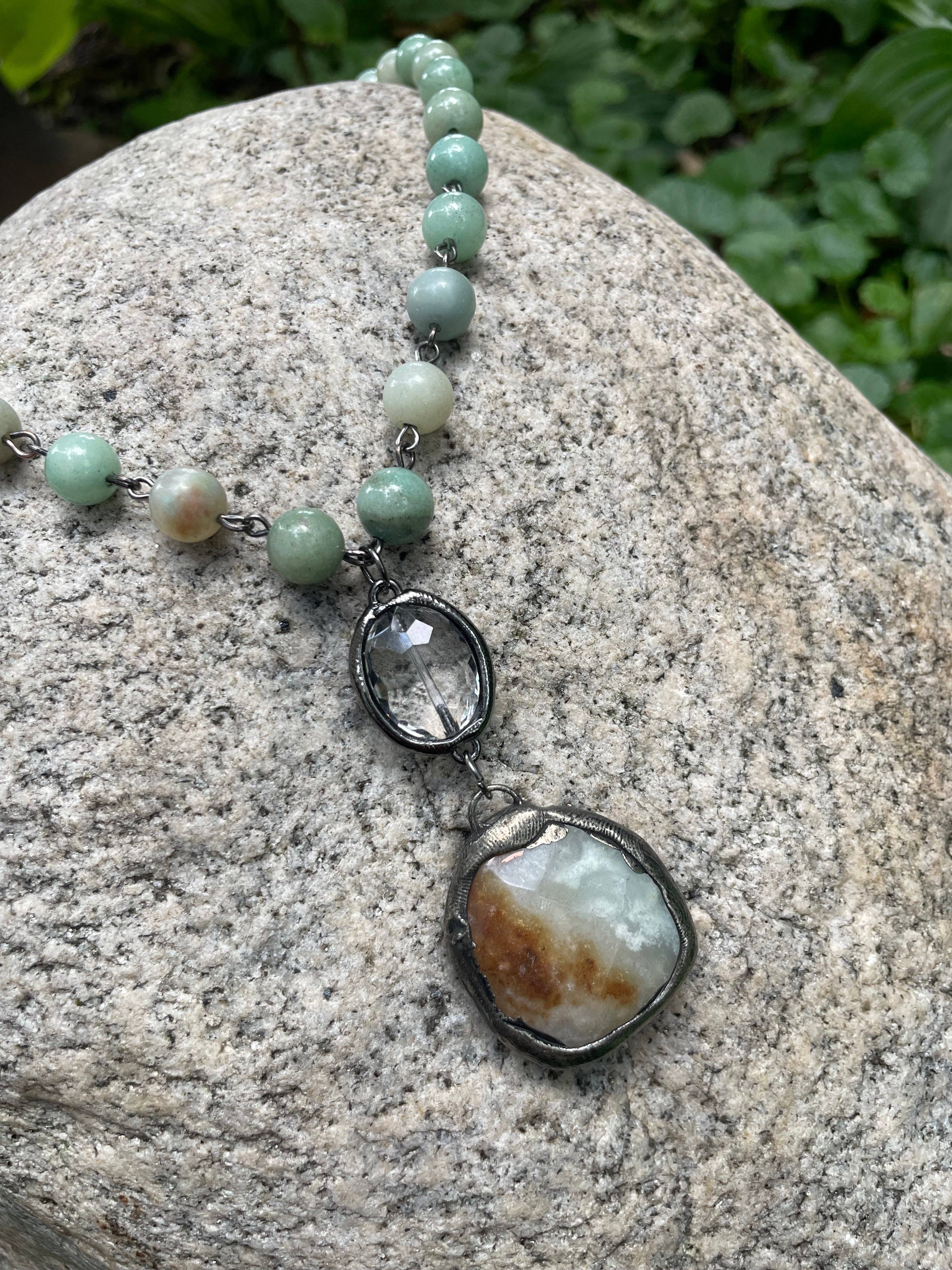 Bohemian Grace - Grace & Grit - Wholesale Pendant/Charm Necklace - Shasta  Soldered Stone and Crystal Necklace.0
