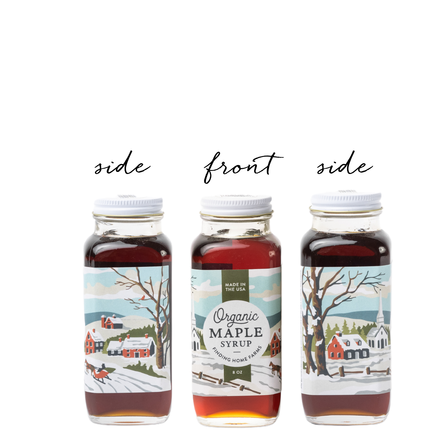 Finding Home Farms - Wholesale Maple Syrup - Limited Edition Holiday Maple 8oz Trio (Christmas)2