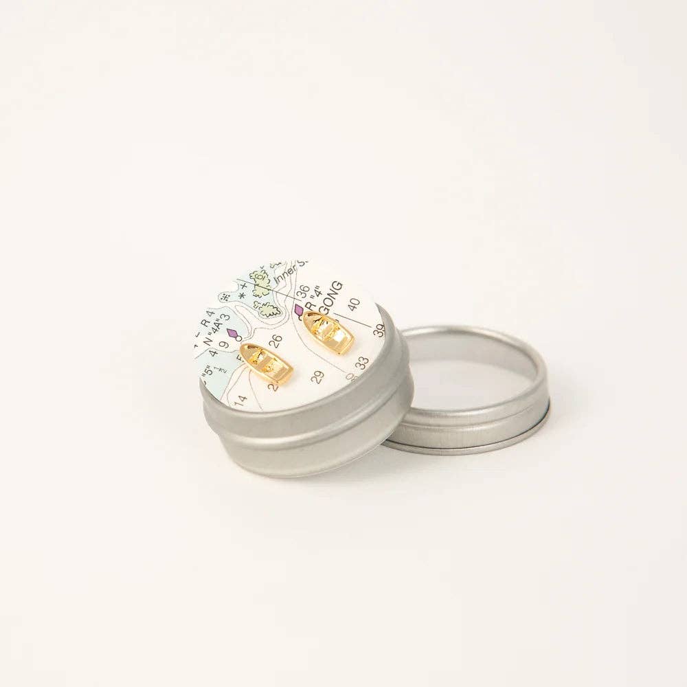 Patsy Kane | Nautical - Wholesale Stud/Post Earrings - New England Dory Earrings 14kt gold dipped1