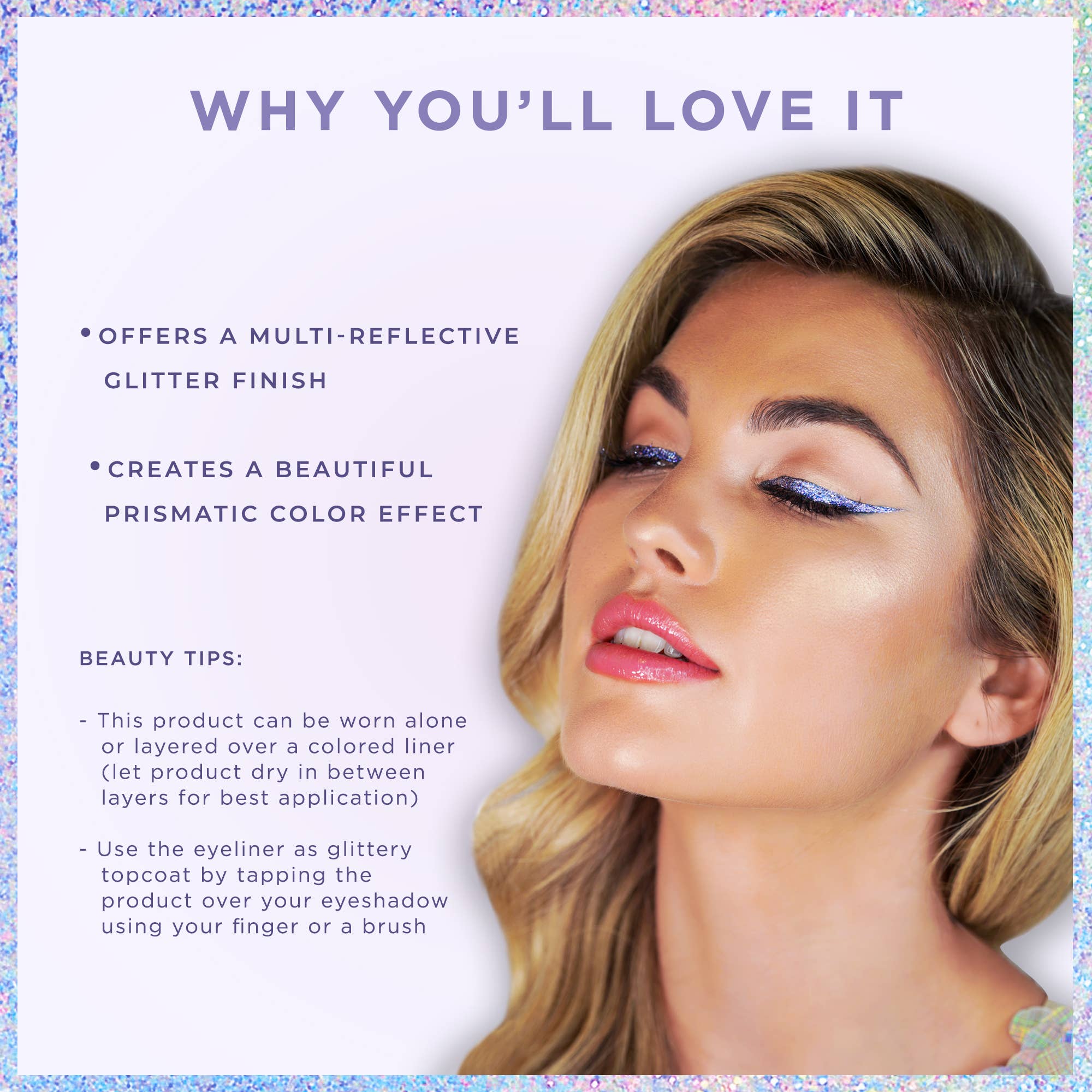 Blinc Cosmetics - Wholesale Eyeliner/Pencil - PRETTY VULGAR Vixen Glimmer: Holographic Liquid Eyeliner4