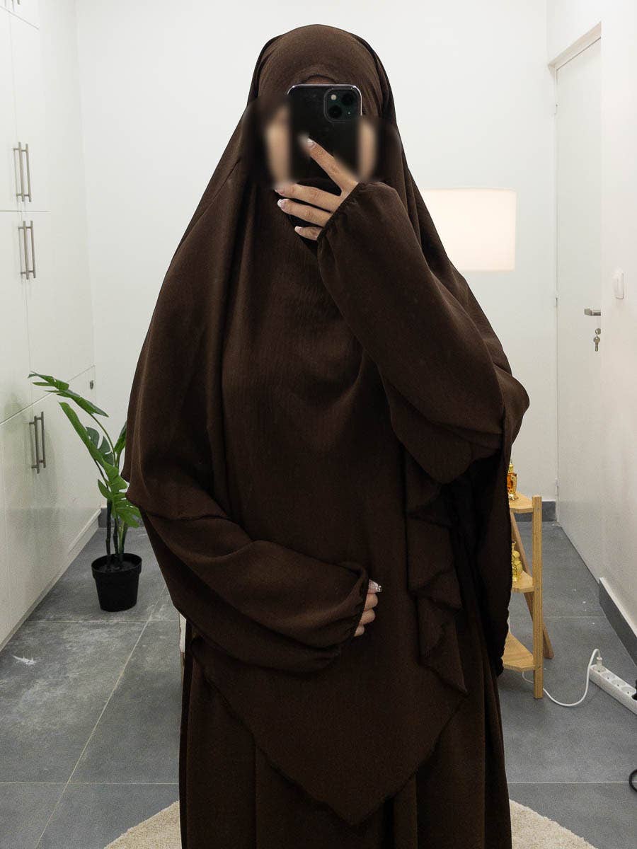 IDEAL OUTFIT - Wholesale Kaftan - Dames - 2-delige khimar en abaya set in jazzstijl ref:e2326+2501jazz19