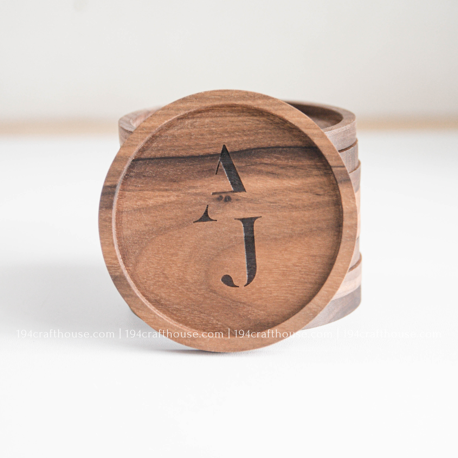 194 Craft House - Wholesale Coasters - Custom Logo Engraved Round Wood Coaster - Home Decor & Gifts6