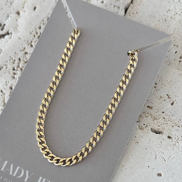 Goldene Panzerkette Schichtkette 18k vergoldet für den Großhandel von Amady Jewelry