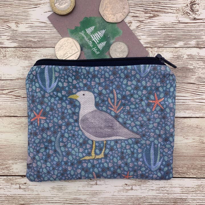 Seagull Coin Purse for wholesale by Samantha Hall Designs