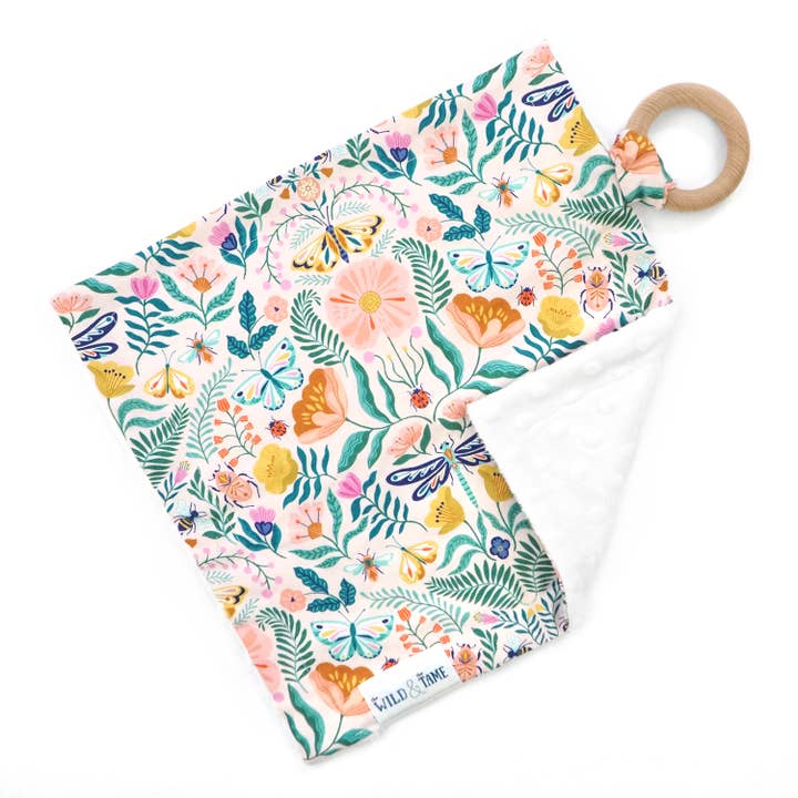 Botanical Blooms Teething Comforter for wholesale by The Wild and the Tame