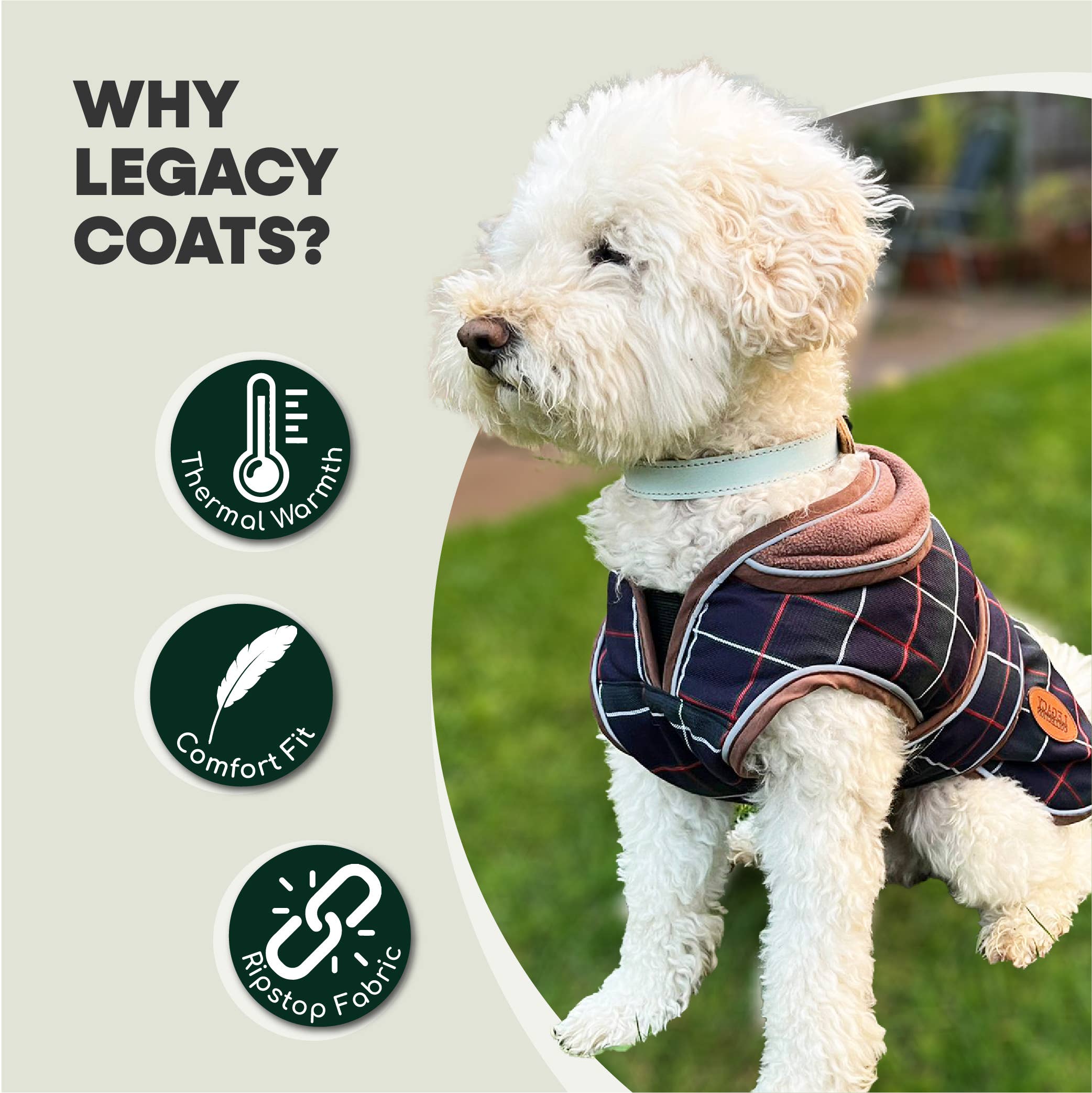 HugglePets – wholesale Pet coat – Dog – HugglePets Legacy Dog Coat Tartan4