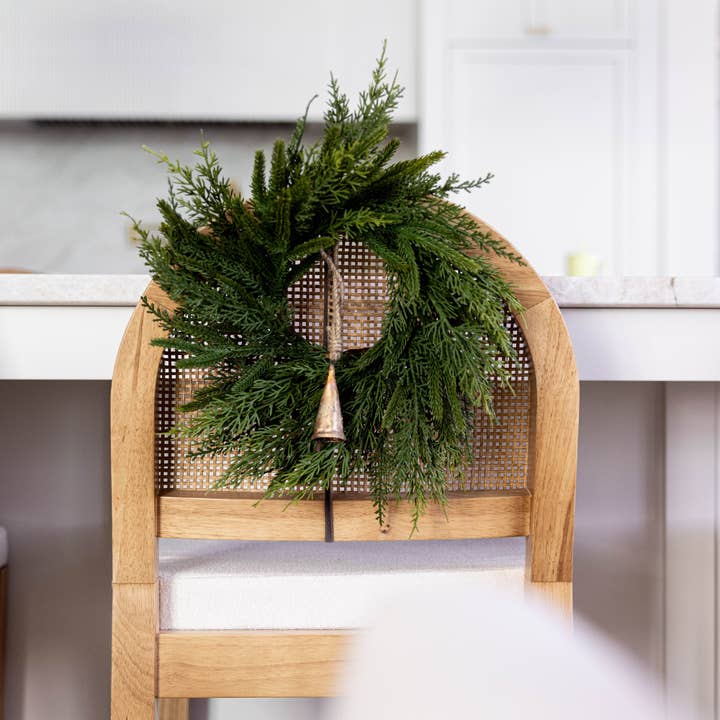 Luxe B Co - Wholesale Wreath - Norfolk & Cypress Real Touch Mix Christmas Wreath Mini By Luxe B Co.